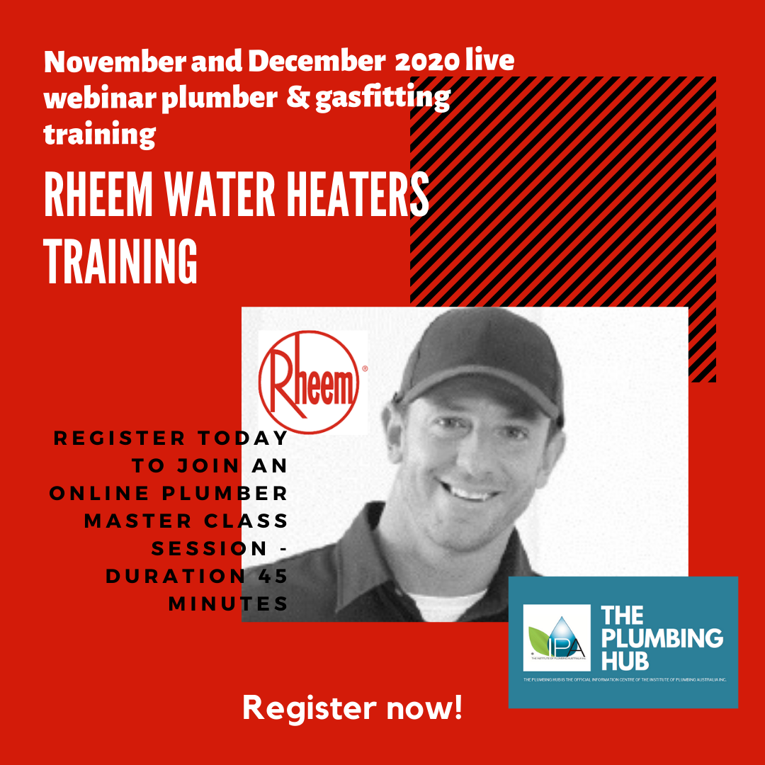 Rheem plumber and gasfitting technical water heaters training